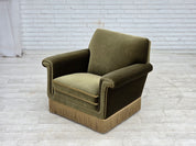 Danish_Lounge_Chair_in_Green_Velour,_Beech_Wood,_Denmark,_1970s