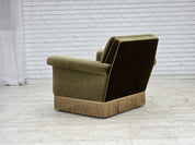Danish_Lounge_Chair_in_Green_Velour,_Beech_Wood,_Denmark,_1970s