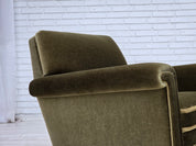 Danish_Lounge_Chair_in_Green_Velour,_Beech_Wood,_Denmark,_1970s