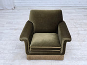 Danish_Lounge_Chair_in_Green_Velour,_Beech_Wood,_Denmark,_1970s