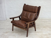 GE530_High-Back_Leather_Armchair_by_Hans_J._Wegner_for_Getama,_Dark_Oak,_Denmark,_circa_1975