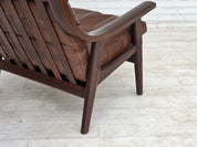 GE530_High-Back_Leather_Armchair_by_Hans_J._Wegner_for_Getama,_Dark_Oak,_Denmark,_circa_1975