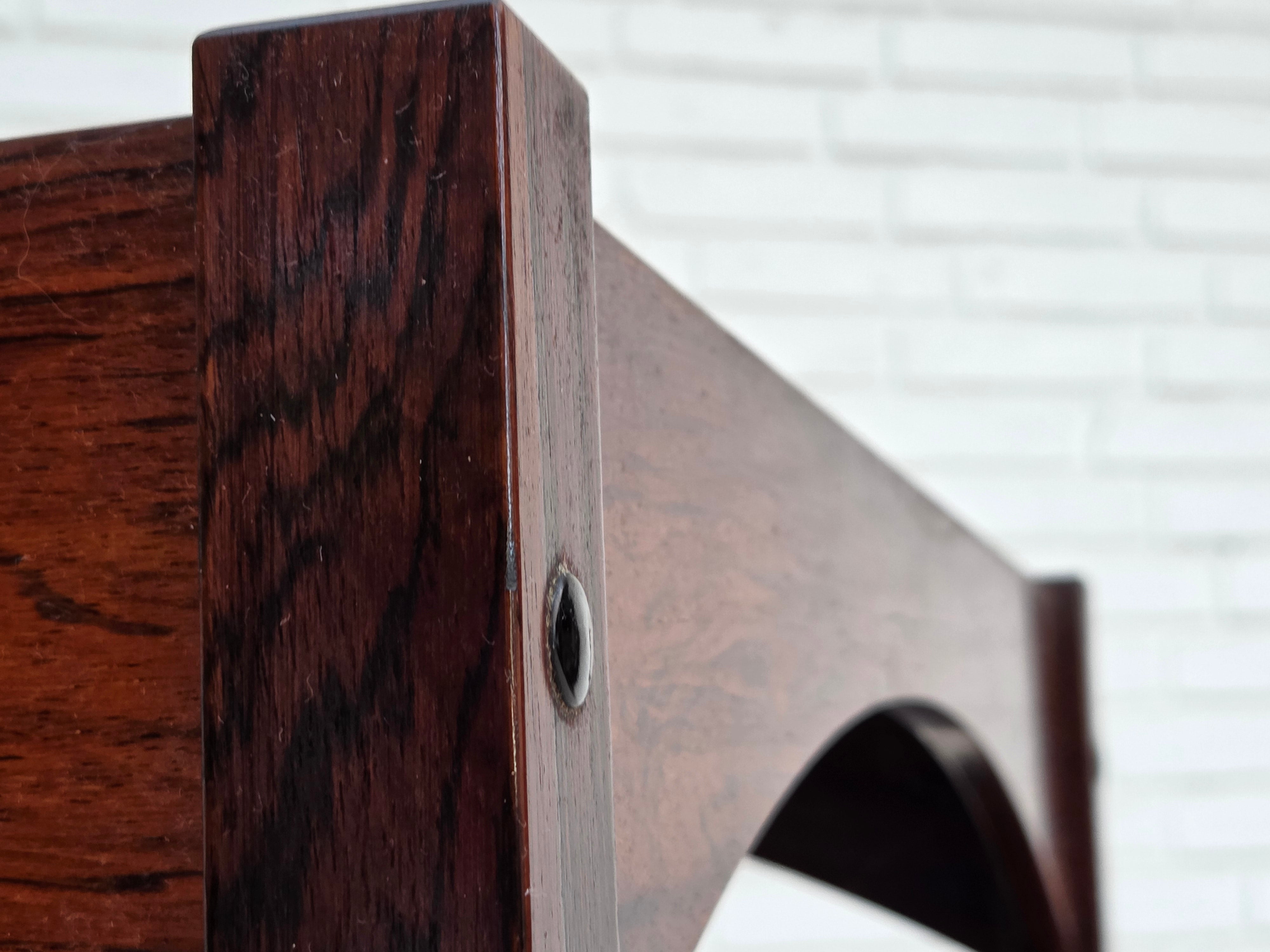 Modus_Teak_Side_Table_with_Aluminium_Top_and_Chrome_Wheels_by_Kristian_Vedel_for_Søren_Willadsen,_Denmark,_circa_1975