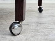 Modus_Teak_Side_Table_with_Aluminium_Top_and_Chrome_Wheels_by_Kristian_Vedel_for_Søren_Willadsen,_Denmark,_circa_1975