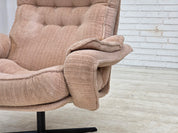 Scandinavian_Swivel_Lounge_Chair_in_Beige_Upholstery,_Denmark_or_Sweden,_1970s