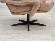 Scandinavian_Swivel_Lounge_Chair_in_Beige_Upholstery,_Denmark_or_Sweden,_1970s