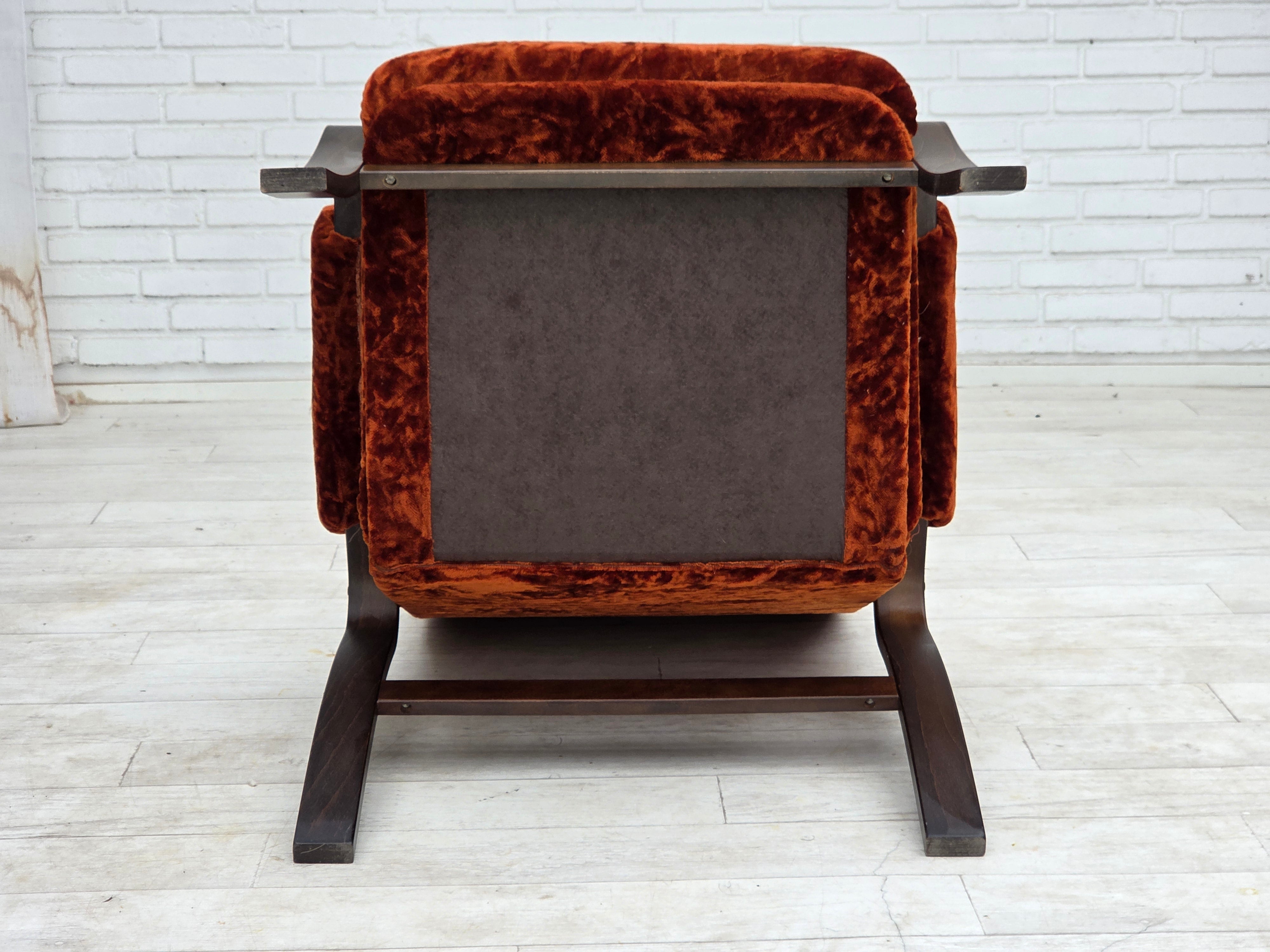 Danish_Mid-Century_Modern_Bent_Oak_Armchair_with_Original_Dark_Red_Velour_Upholstery,_1970s