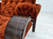 Danish_Mid-Century_Modern_Bent_Oak_Armchair_with_Original_Dark_Red_Velour_Upholstery,_1970s