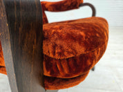 Danish_Mid-Century_Modern_Bent_Oak_Armchair_with_Original_Dark_Red_Velour_Upholstery,_1970s
