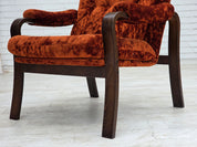 Danish_Mid-Century_Modern_Bent_Oak_Armchair_with_Original_Dark_Red_Velour_Upholstery,_1970s
