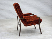 Danish_Mid-Century_Modern_Bent_Oak_Armchair_with_Original_Dark_Red_Velour_Upholstery,_1970s