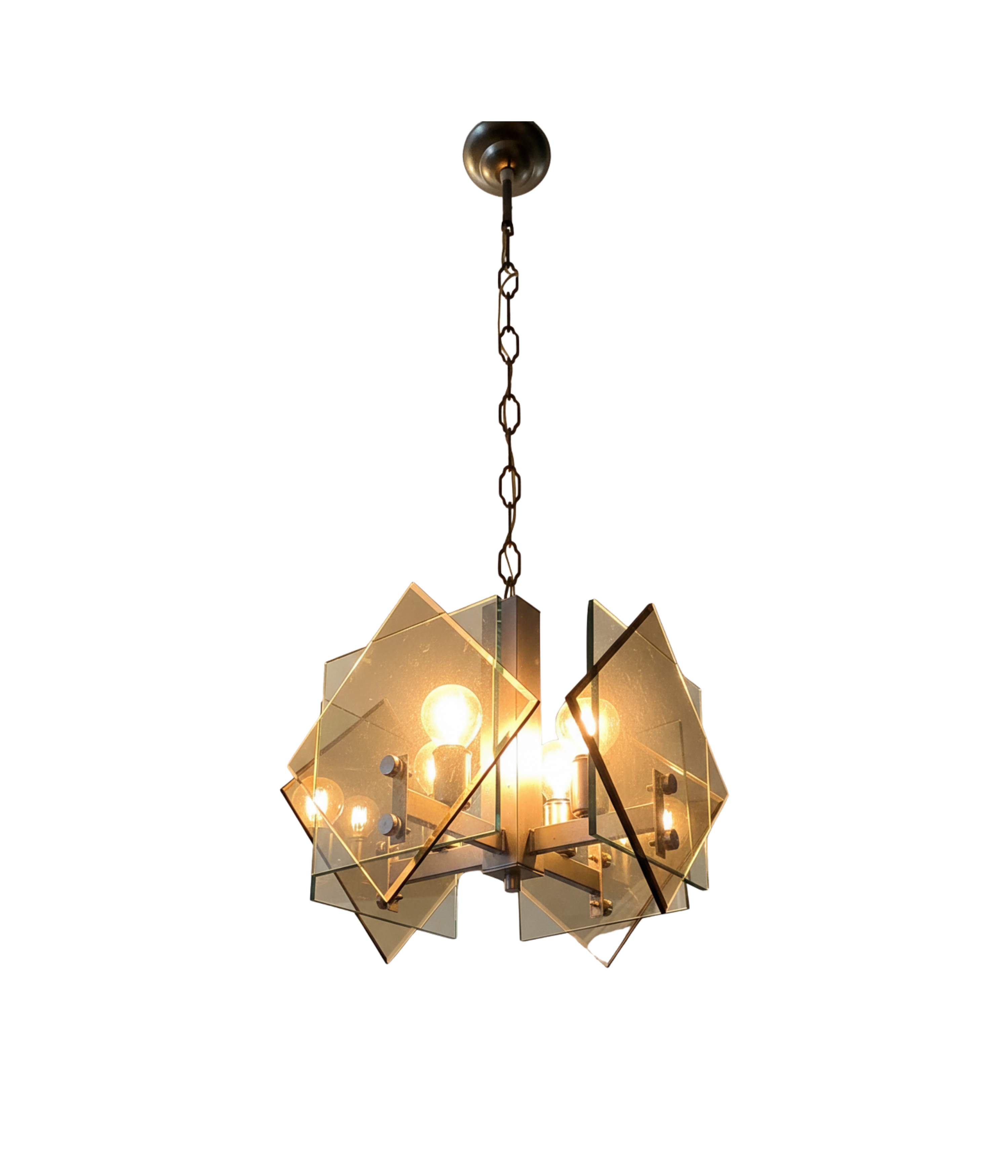 1970s_Fontana_Arte_Ceiling_Lamp_in_Amber_Crystal_Glass_and_Chrome,_Italy