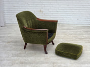 Norwegian_Green_Fabric_Lounge_Chair_with_Teak_Frame,_1970s