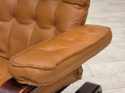 Norwegian_Mid-Century_Modern_Adjustable_Bentwood_Lounge_Chair_with_Light_Brown_Leather_and_Canvas,_1970s