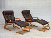 Kengu_Lounge_Chair_and_Ottoman_by_Elsa_&_Nordahl_Solheim_for_Rybo_Rykken,_Norway,_1970s