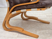 Kengu_Lounge_Chair_and_Ottoman_by_Elsa_&_Nordahl_Solheim_for_Rybo_Rykken,_Norway,_1970s