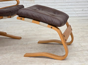 Kengu_Lounge_Chair_and_Ottoman_by_Elsa_&_Nordahl_Solheim_for_Rybo_Rykken,_Norway,_1970s