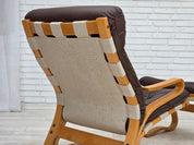 Kengu_Lounge_Chair_and_Ottoman_by_Elsa_&_Nordahl_Solheim_for_Rybo_Rykken,_Norway,_1970s