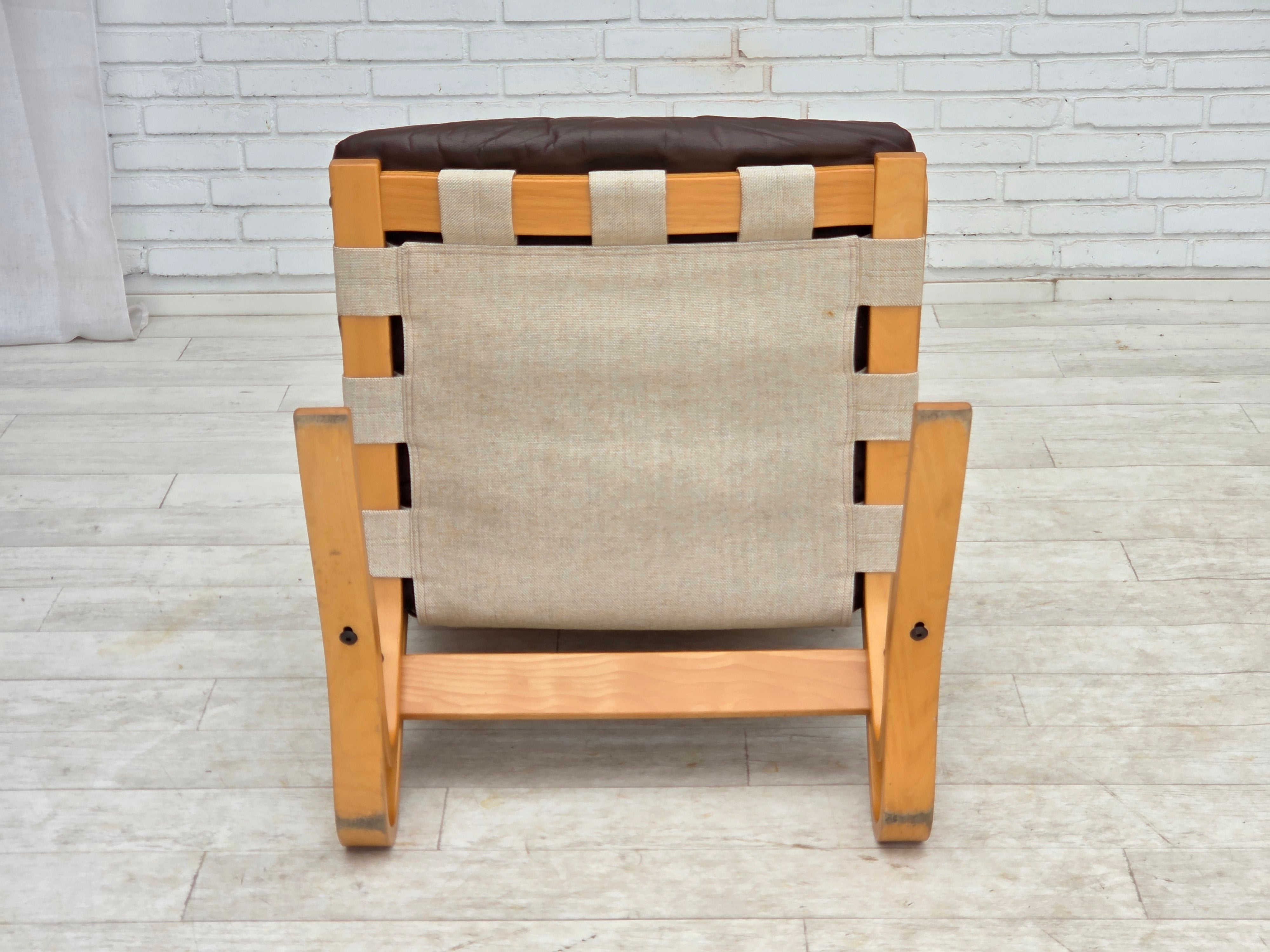 Kengu_Lounge_Chair_and_Ottoman_by_Elsa_&_Nordahl_Solheim_for_Rybo_Rykken,_Norway,_1970s
