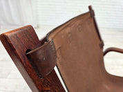 Norwegian_Brown_Leather_Lounge_Chair_with_Bentwood_Frame,_1970s