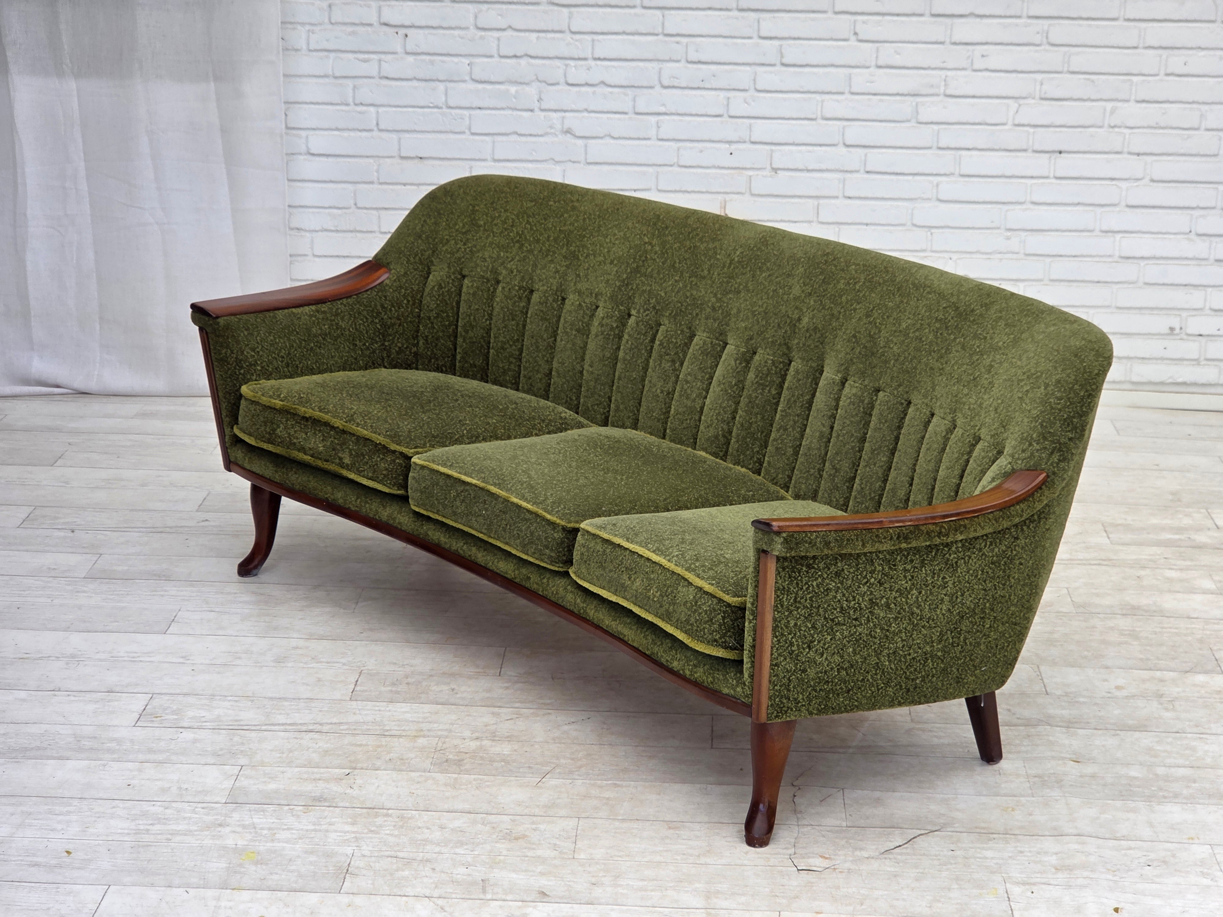 Scandinavian_Green_Fabric_3-Seater_Sofa_with_Teak_Details,_Denmark_or_Sweden,_1970s