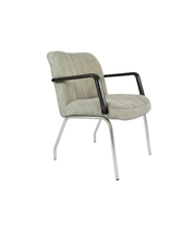 1970s_Office_Armchair_in_Mottled_Fabric_and_Chrome_with_Resin_Armrests