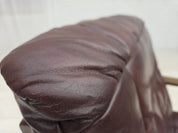 1970s_Scandinavian_Brown_Leather,_Beech_and_Canvas_Lounge_Armchair,_Denmark