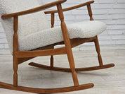 Scandinavian_High-Back_Rocking_Chair_in_Solid_Oak_with_White_Upholstery_and_Sheepskin_Pillow,_circa_1965–1970