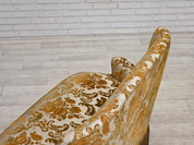 Small_Danish_Two-Seater_Sofa_in_Brown_Beige_Fabric_and_Beech,_Denmark,_1970s