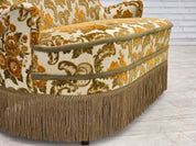 Small_Danish_Two-Seater_Sofa_in_Brown_Beige_Fabric_and_Beech,_Denmark,_1970s