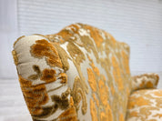 Small_Danish_Two-Seater_Sofa_in_Brown_Beige_Fabric_and_Beech,_Denmark,_1970s
