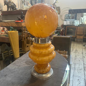 1970s_Space_Age_Yellow_Glass_and_Metal_Table_Lamp_Carlo_Nason_for_Mazzega