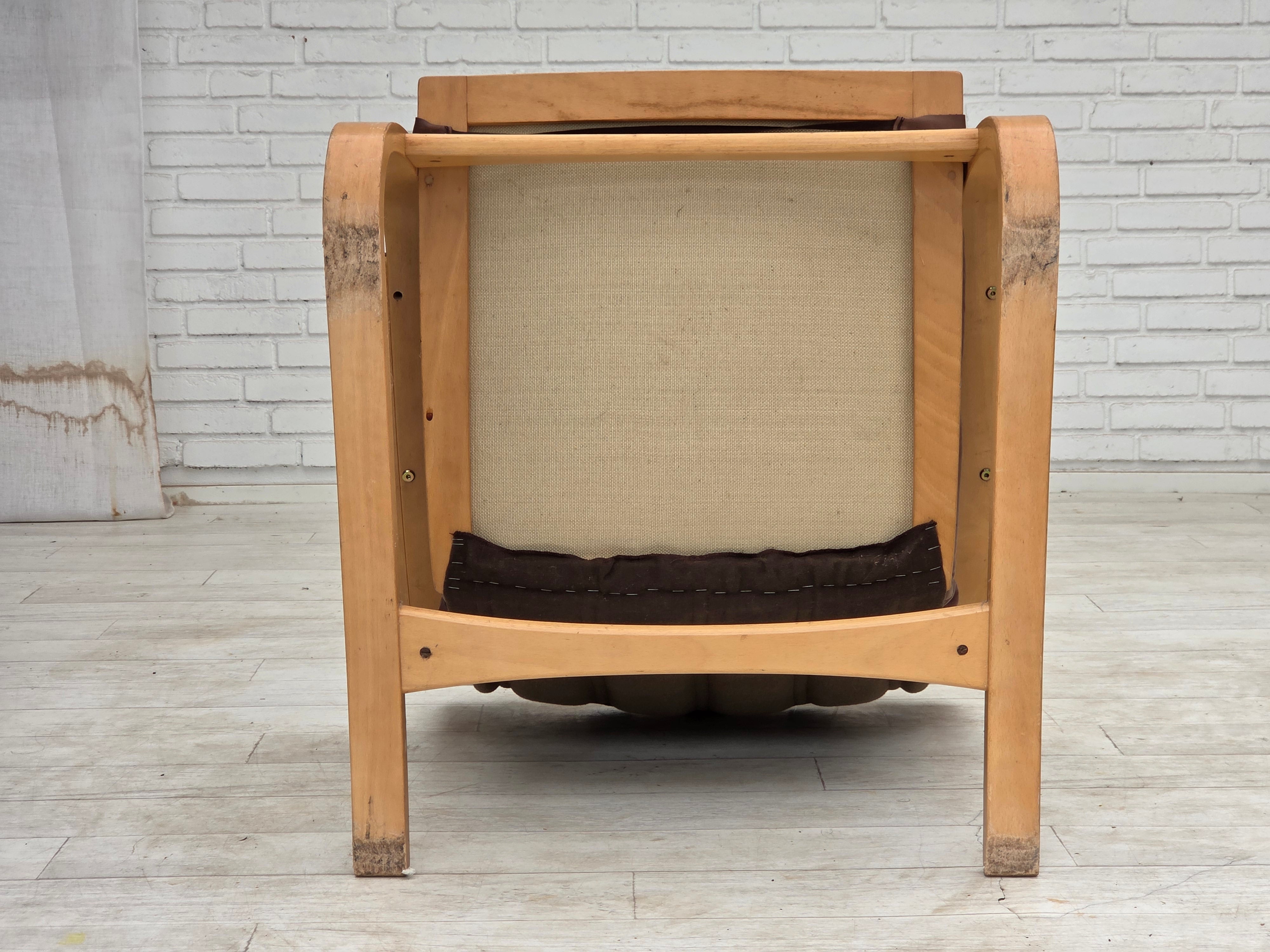 Swedish_Mid-Century_Modern_Bent_Beech_and_Brown_Leather_Armchair_by_Åke_Fribytter_for_Nelo_Möbler,_1970s