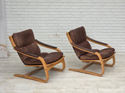 Swedish_Mid-Century_Modern_Bent_Beech_and_Brown_Leather_Armchair_by_Åke_Fribytter_for_Nelo_Möbler,_1970s