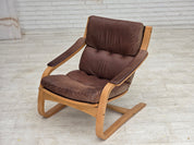 Swedish_Mid-Century_Modern_Bent_Beech_and_Brown_Leather_Armchair_by_Åke_Fribytter_for_Nelo_Möbler,_1970s