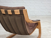 Swedish_Mid-Century_Modern_Bent_Beech_and_Brown_Leather_Armchair_by_Åke_Fribytter_for_Nelo_Möbler,_1970s