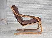 Swedish_Mid-Century_Modern_Bent_Beech_and_Brown_Leather_Armchair_by_Åke_Fribytter_for_Nelo_Möbler,_1970s