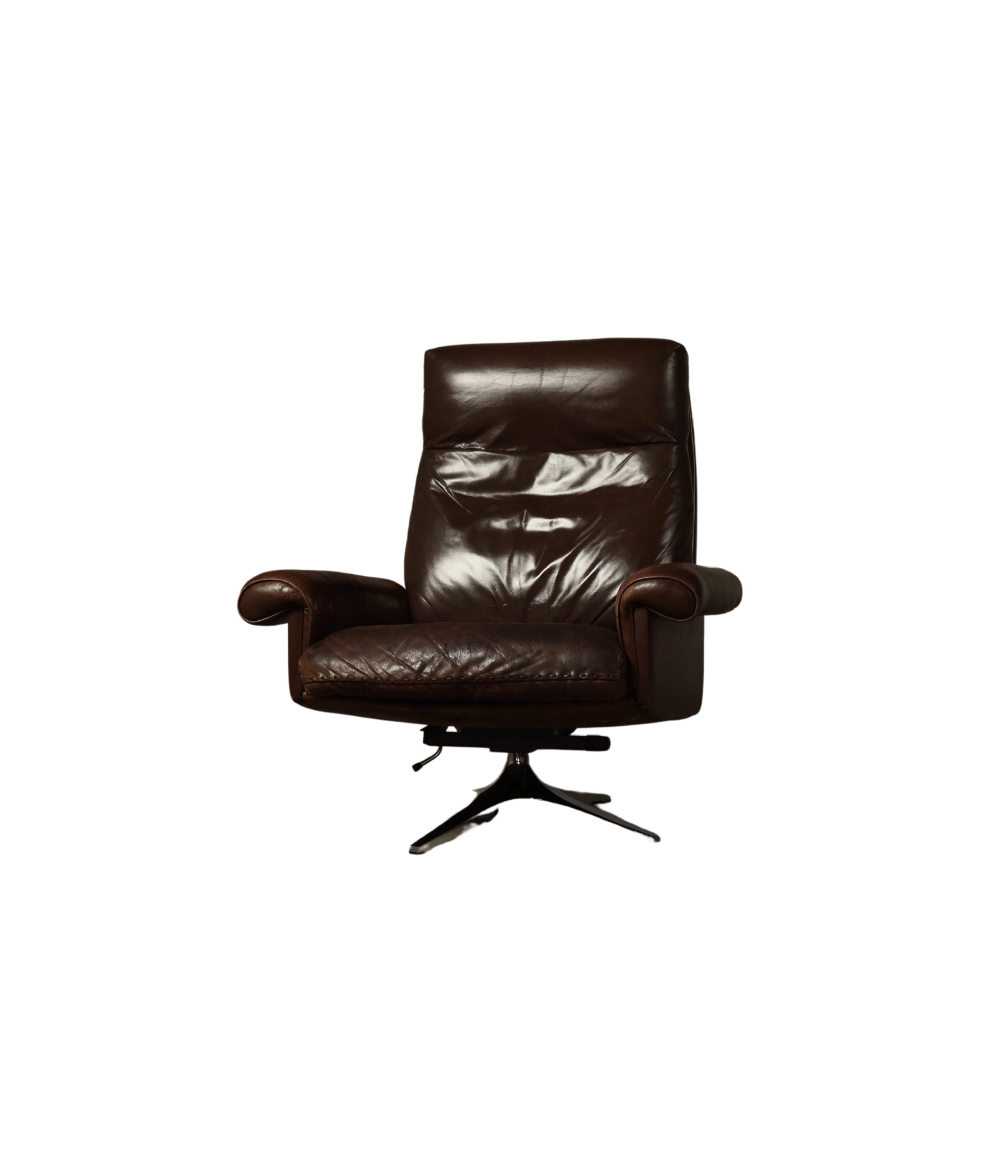 1970s_Swiss_Cognac_Leather_Swivel_Recliner_Lounge_Chair_with_Aluminium_Base