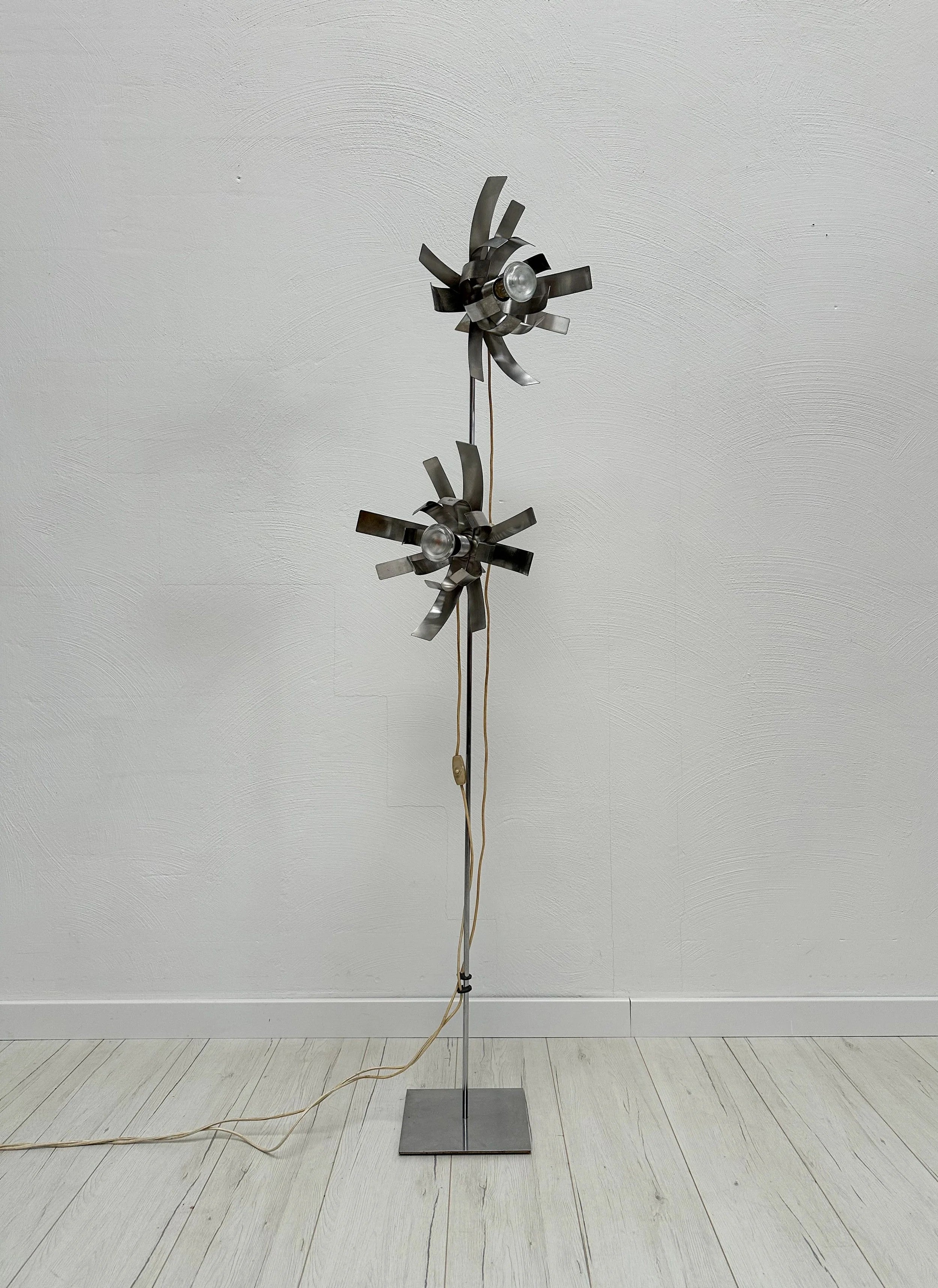 Sculptural_Adjustable_Floor_Lamp_by_Jocelyne_Trocmé_for_Oxar,_Polished_Metal,_French_Modern_Design,_1970s