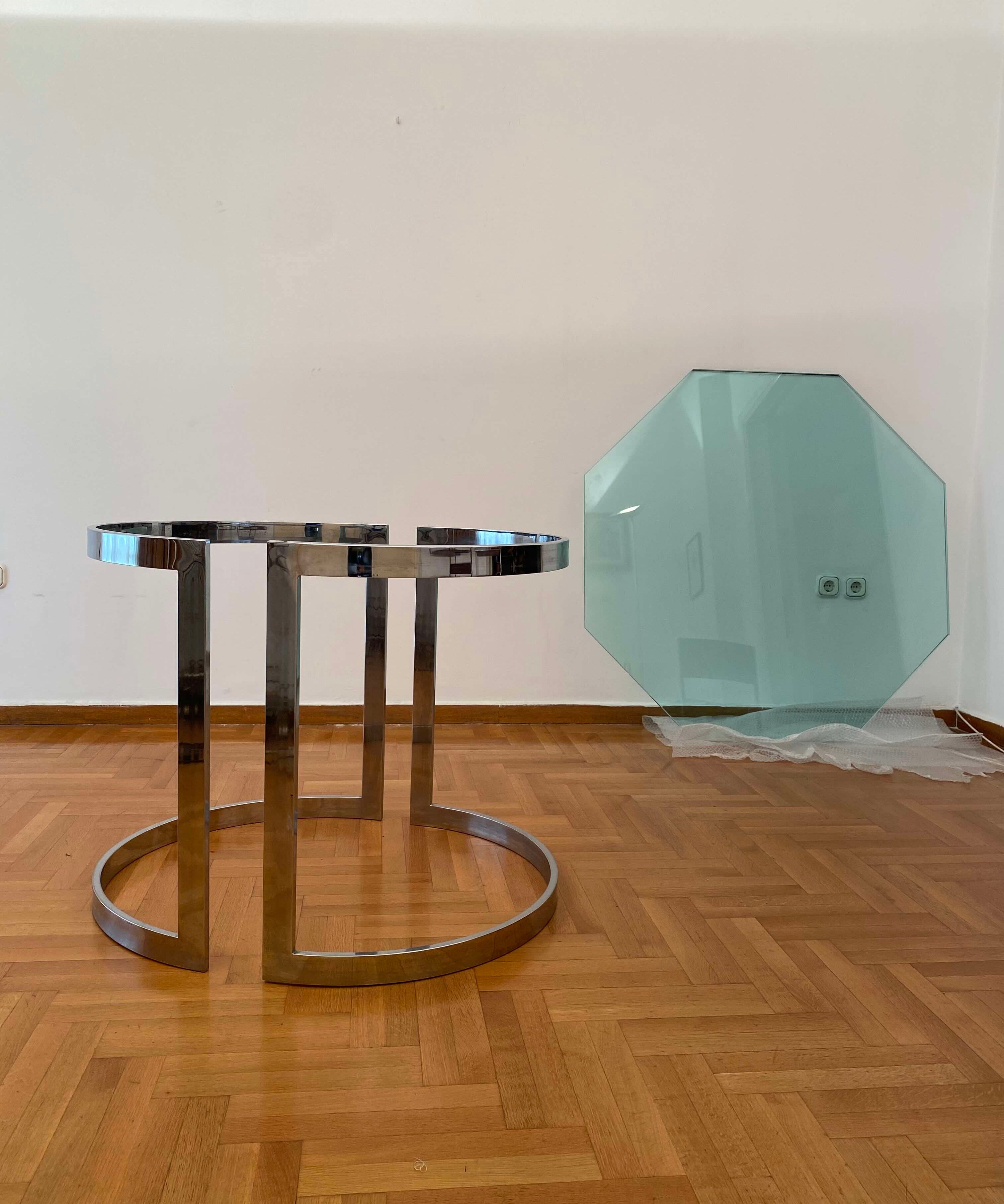 Italian_Chrome_and_Glass_Dining_Table_by_Vittorio_Introini_for_Saporiti_Italia,_1970s