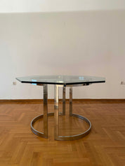 Italian_Chrome_and_Glass_Dining_Table_by_Vittorio_Introini_for_Saporiti_Italia,_1970s