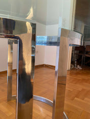 Italian_Chrome_and_Glass_Dining_Table_by_Vittorio_Introini_for_Saporiti_Italia,_1970s