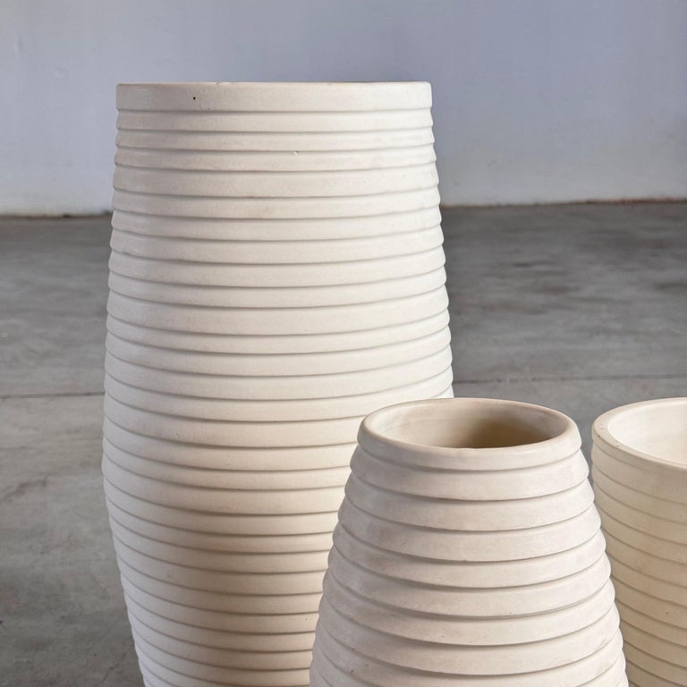 Set_of_4_Textured_Ceramic_Vases_and_Centerpieces_by_Bitossi,_Italy,_1990s