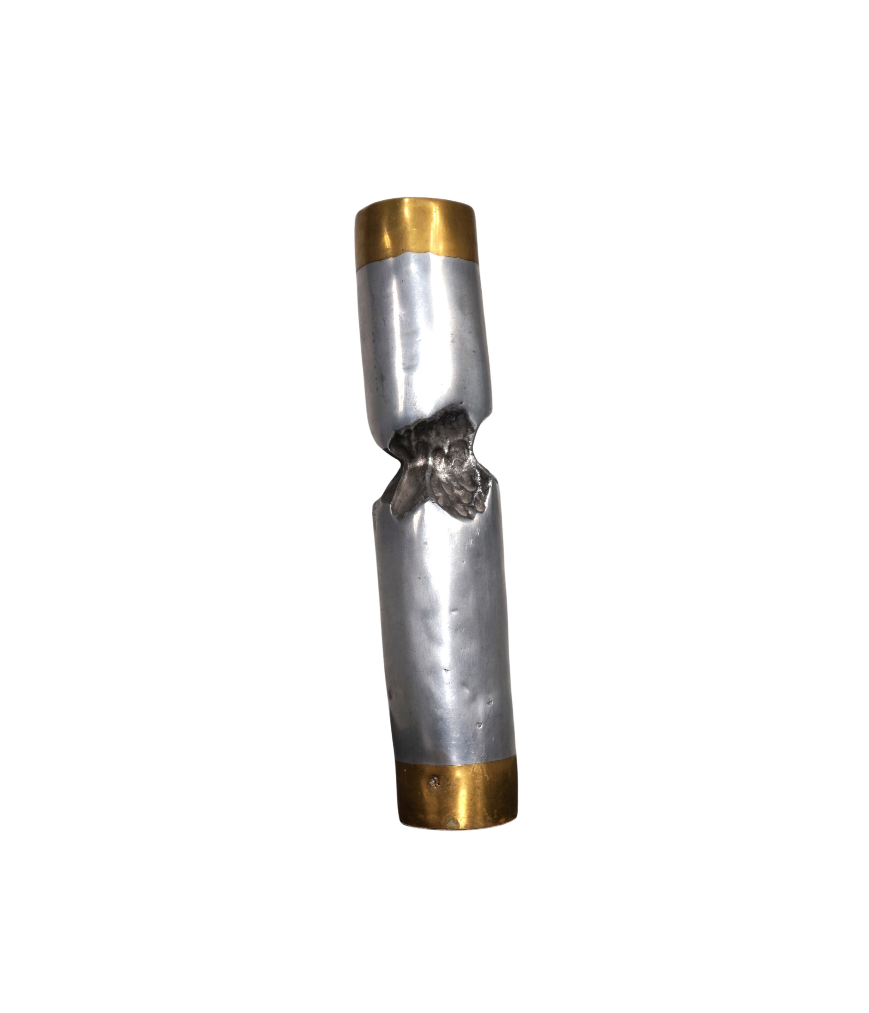 1980s_Brutalist_Brass_and_Aluminum_Sculpture_Candleholder_by_David_Marshall