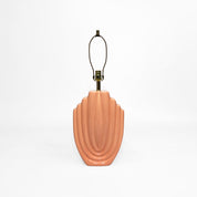 Salmon_Ceramic_Table_Lamp_with_Shell_Texture,_USA_1980s
