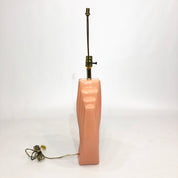 Salmon_Ceramic_Table_Lamp_with_Shell_Texture,_USA_1980s