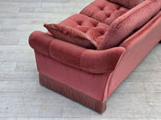 Scandinavian_Pink_Velour_2-Seater_Sofa_with_Beech_Legs,_Denmark_or_Sweden,_1980s