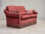 Scandinavian_Pink_Velour_2-Seater_Sofa_with_Beech_Legs,_Denmark_or_Sweden,_1980s