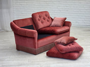 Scandinavian_Pink_Velour_2-Seater_Sofa_with_Beech_Legs,_Denmark_or_Sweden,_1980s