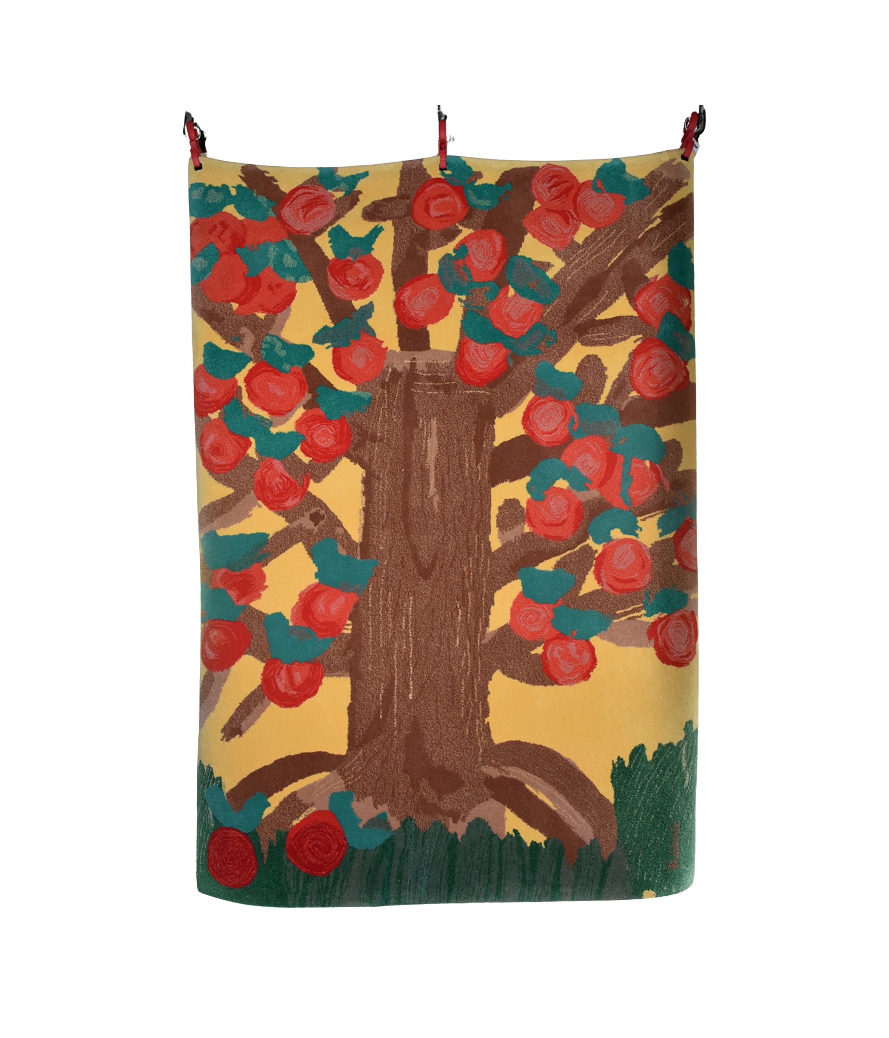 1980s_TISCA_Tiara_“Apfel_Baum”_Hand-Tufted_Wool_Rug_by_Frédéric,_France